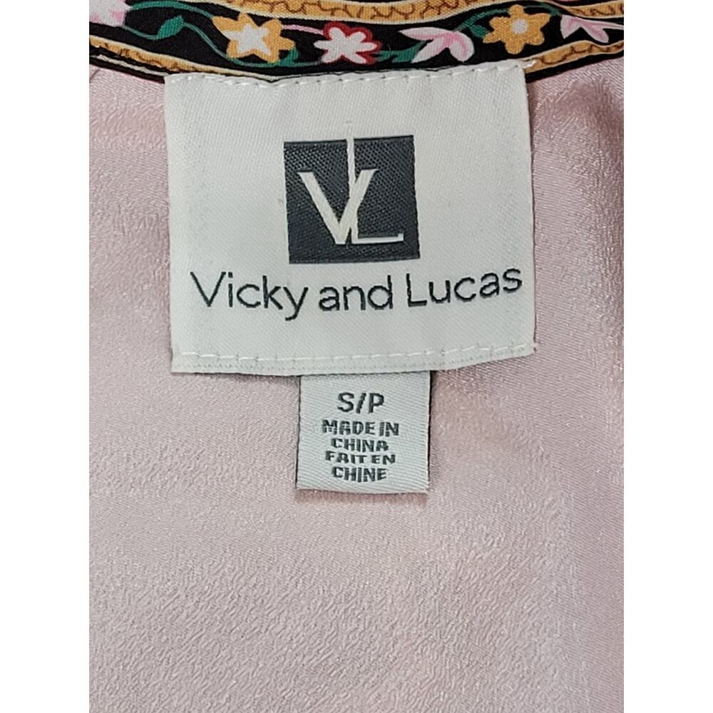 Vicky and Lucas Boho Multicolor Maxi Tiered Dress Size S Prairie Artsy Eclectic - Picture 10 of 11